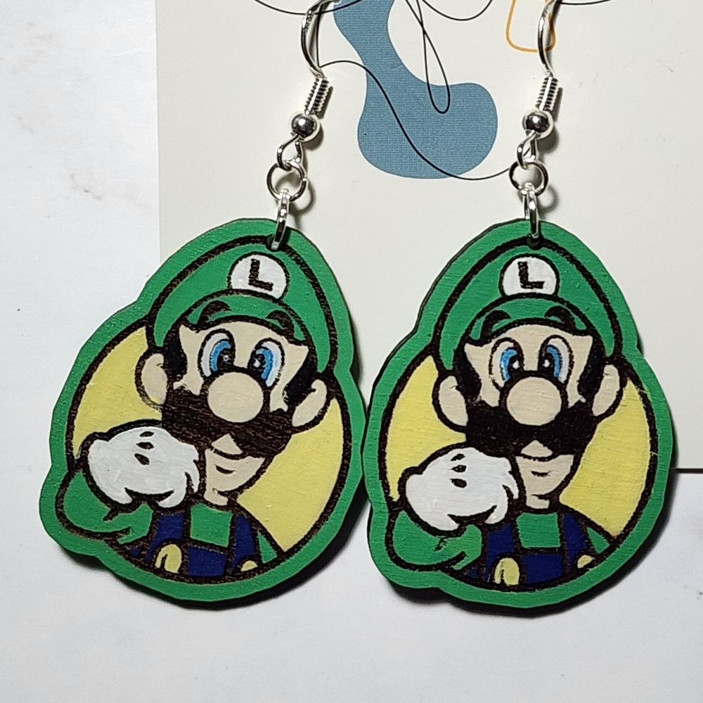 Super Mario Luigi Nintendo Earrings